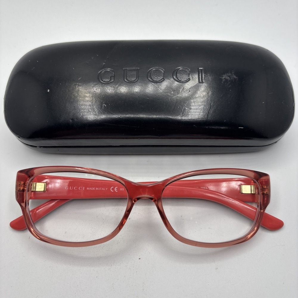 GUCCI Eyeglasses GG 3569 WR4 Crystal Pink Frame 52-15-135mm Italy w/case